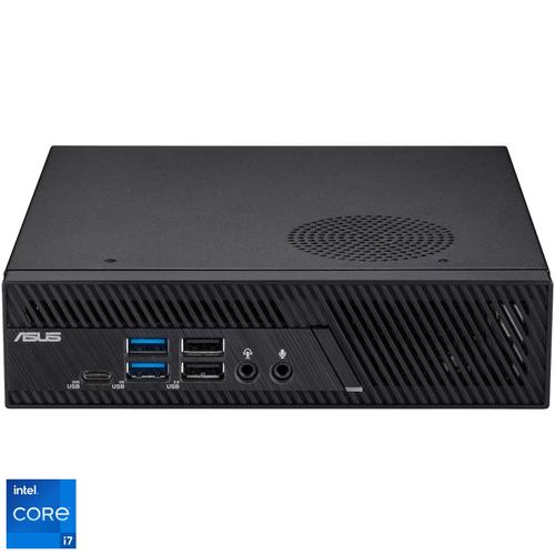 Calculator Sistem Mini PC Asus PB63 cu procesor Intel® Core™ i7-13700 pana la 5.1 GHz, 16GB DDR5, 512GB SSD, Intel® UHD Graphics, No OS (Negru)