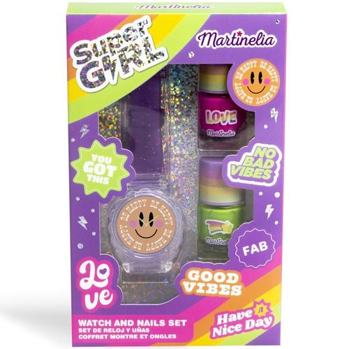 Set de infrumusetare Martinelia - Super Girl, Ceas si 2 lacuri de unghii