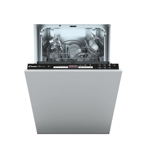 Masina de spalat vase incorporabila CANDY CDIH 2D949, 9 seturi, 7 programe, Clasa E, Start intarziat, AquaStop (Negru)