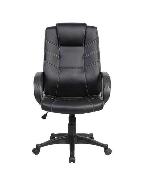 Scaun de birou ergonomic EVO Hans, piele ecologica, Negru