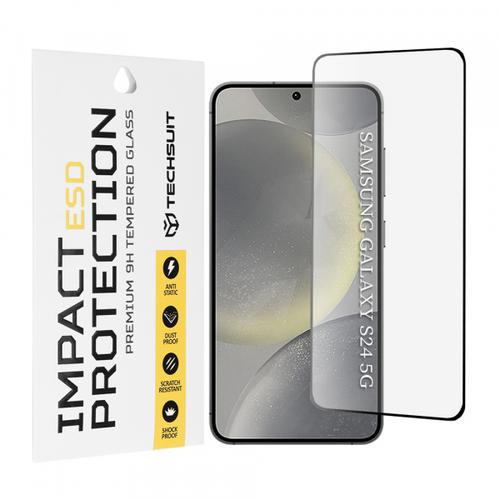 Folie de protectie Ecran Techsuit pentru Samsung Galaxy S24 S921, Sticla Securizata, Full Glue