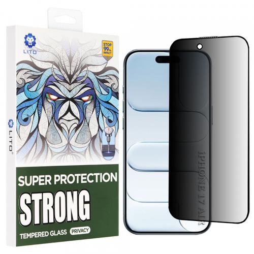 Folie de protectie Ecran Privacy Lito D+ Max Strong pentru Apple iPhone Air, Sticla Securizata, Full Glue