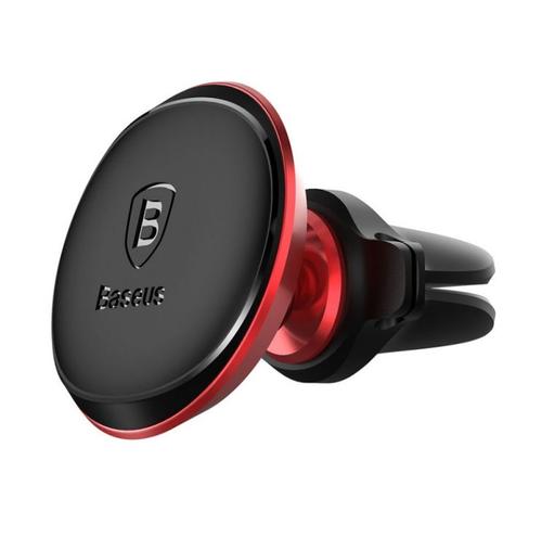 Suport Auto Baseus Magnetic Air Vent SUGX-A09, rotatie 360, cable clip, prindere la sistemul de ventilatie (Rosu)