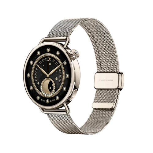 Smartwatch Xiaomi Watch S4 41mm, Ecran AMOLED 1.32inch, Bluetooth, GPS, NFC, HyperOS, Curea Milanese (Auriu)