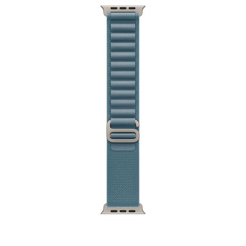 Curea Smartwatch Apple mfth4zm/a pentru Watch 49mm, Alpine Loop, Small, Natural Titanium Finish (Albastru)