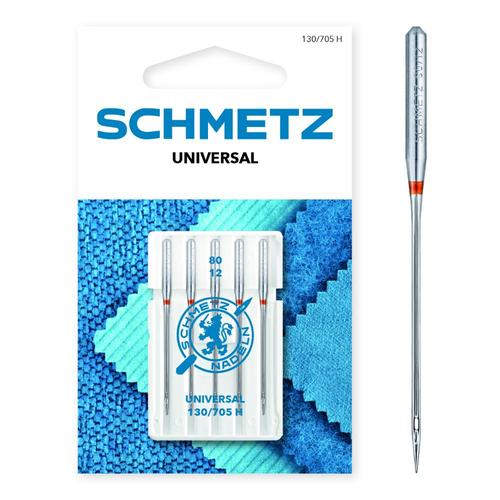 Set 5 ace de cusut universale, finete 80, Schmetz 130/705 H VCS