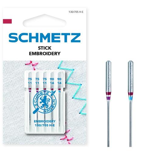 Set combinat 5 ace de brodat, finete 75-90, Schmetz 130/705 H-E V3S