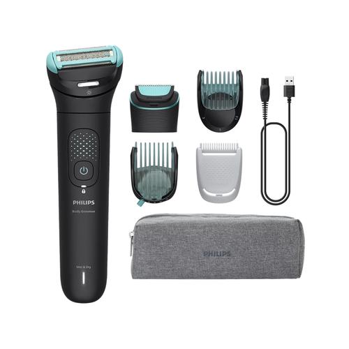Aparat de tuns corporal Philips BG7470/15, Autonomie 120 minute, Cap flexibil 2D, Rezistent la apa (Negru)
