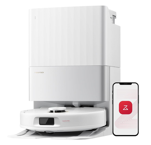 Aspirator robot Roborock QREVO 5AE QRSP02-00, 12000 Pa, 0.33 l, Autonomie 180 minute, 60 W, Nvagare LDS, FlexiArm Mop (Alb)