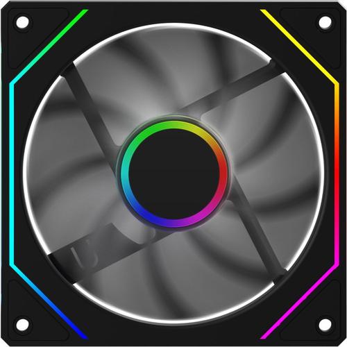 Ventilator AQIRYS Cetus 6P-12SLI17B-ARGB, 120mm, 1200rpm (Negru)