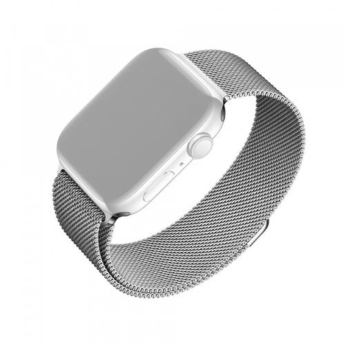 Curea Fixed Mesh pentru Apple Watch 49mm / 46mm / 45mm / 44mm / 42mm Series, Argintiu