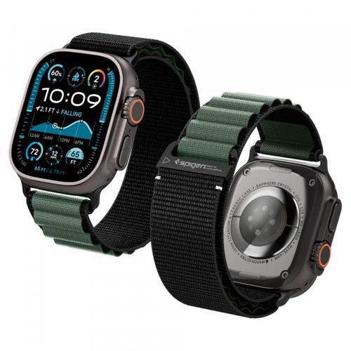 Curea Spigen WBF1 pentru Apple Watch 49mm / 46mm / 45mm / 44mm Series, Negru/Verde