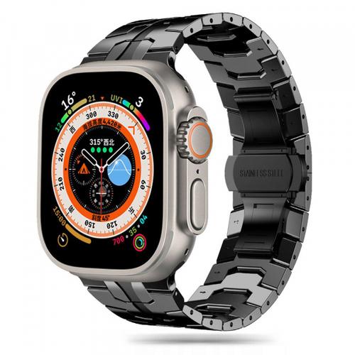 Curea Techsuit W063 pentru Apple Watch 49mm / 46mm / 45mm / 44mm / 42mm Series, Negru