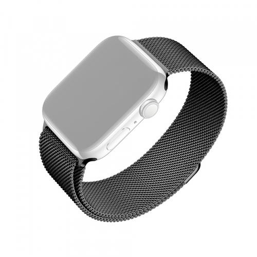 Curea Fixed Mesh pentru Apple Watch 49mm / 46mm / 45mm / 44mm / 42mm Series, Negru