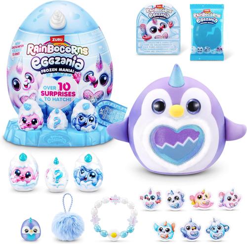 Jucarie de plus surpriza ZURU Rainbocorns Eggzania Frozen Mania Series 1