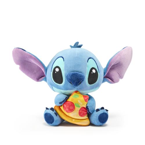 Jucarie de plus Disney Stitch cu un pizza, 25 cm
