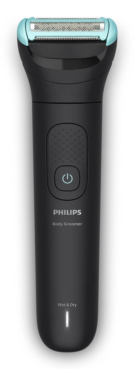 Aparat de tuns corporal Philips Seria 5000 BG5480/15, Autonomie 100 minute, Rezistent la apa, Sistem Triple Protect (Negru)