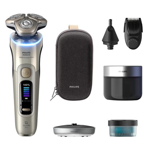 Aparat de ras electric Philips i9000 Prestige Ultra XP9403/31, Umed&Uscat, Cap cu mobilitate 360, Tehnologie Triple Action Lift&Cut, Lame NanoTech Dual Precision (Auriu)