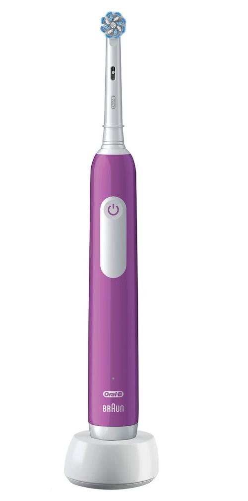Periuta de dinti electrica Oral B Junior pentru copii, 20000 pulsatii/min, 8800 ocilatii/min, Curatare 3D, 1 program, 1 capat (Violet)