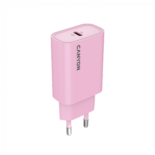 Incarcator retea CANYON CNE-CHA30CLPK OnCharge 30CL, 30 W, 1x USB Type-C PD (Roz)