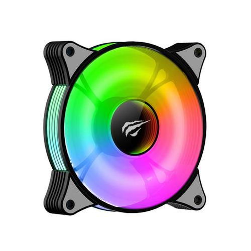 Ventilator HAVIT F2095, iluminare RGB, 1800RPM (Negru)