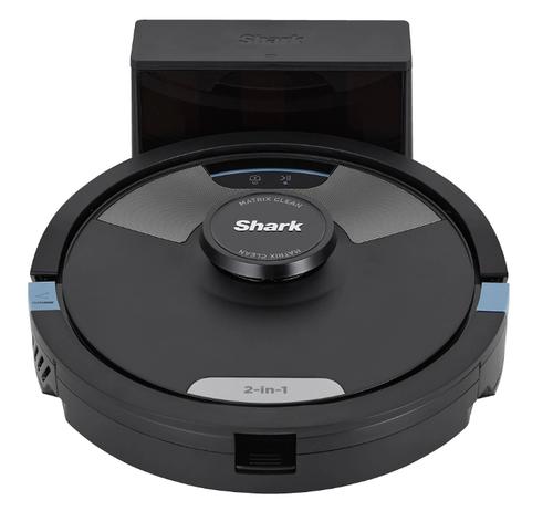 Aspirator robot Shark Matrix Plus 2-in-1 RV2620WDEU, 650 W, Autonomie 110 minute, Recipient statie colectare 1.8 l, Recipient colectare 0.3 l, Functie Self-Empty, Sonic mop, CleanEdge Detect (Negru)