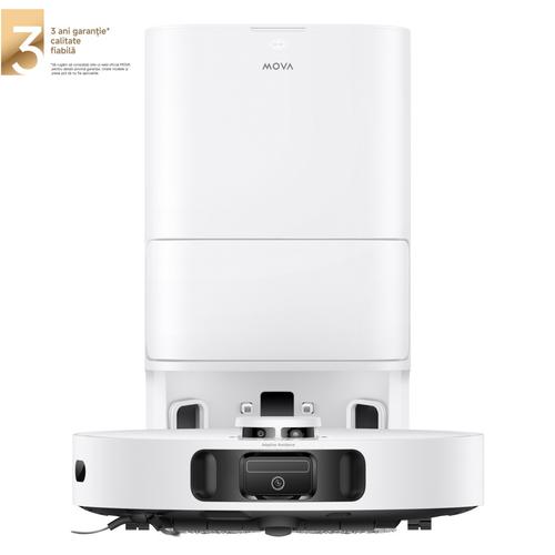Robot aspirator si mop MOVA E40 Ultra, 19000Pa, Auto-curatare, Perii anti-incurcare, Statie inteligenta (Alb)