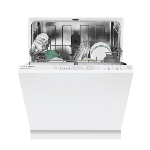 Masina de spalat vase incorporabila CANDY Rapido CI 3E6L0W, 13 seturi, 5 programe, Clasa E, WiFi+Ble, Wash & Dry 49', Motor Speed-Drive Inverter, 60 cm (Alb)