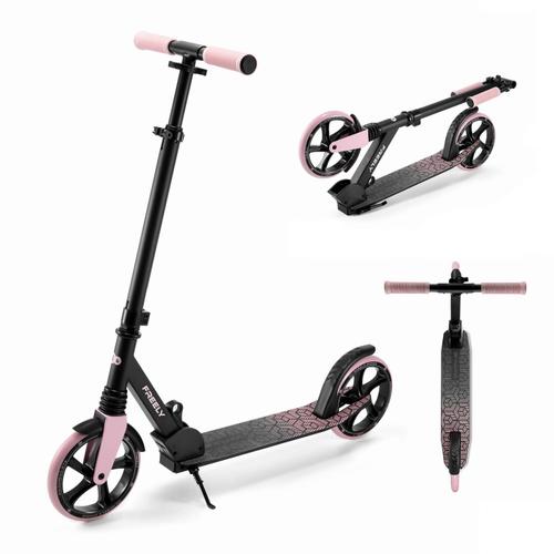 Trotineta copii KinderKraft Freely, Pliabila, Inaltime Reglabila, 5 Ani+, Maxim 100 kg, Roz/Negru
