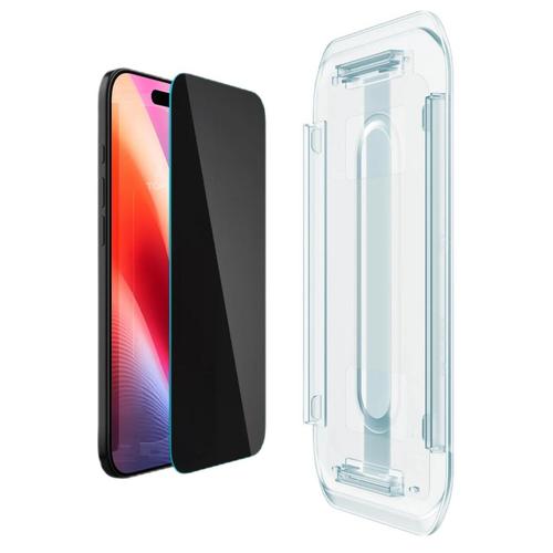 Spigen Pachet Folie Sticla Privacy pentru Apple iPhone Air cu aplicator inclus Glass tR EZ Fit (Negru)