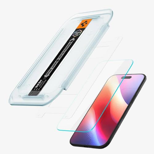 Spigen Pachet Folie Sticla cu aplicator inclus Glass tR EZ Fit iPhone Air Clear, 2 bucati (Transparent)