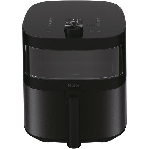 Friteuza cu aer cald Haier HAF5TWA3 011, 7l (4 portii), 2000W, 9 functii, temperatura 40-200C, display led, tava de copt, al doilea raft, vas pentru gatire omogena (Negru)