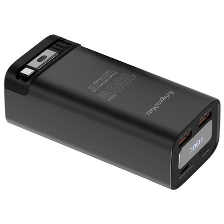 Acumulator extern KRUGER&MATZ KM0915, 20000 mAh, 100 W QC PD, 2x USB-A, 2 x USB Type-C (Negru)