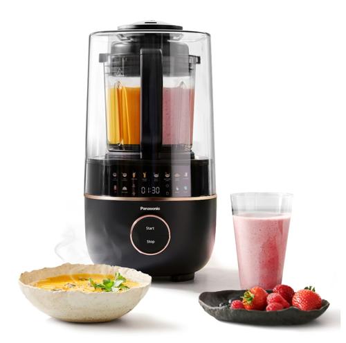 Blender Panasonic MX-HG4401KXE, mixare la cald 100°C-800W si mixare la rece, preparare supa, super-silention 60db, 11 programe, 10 niveluri de putere, cutit cu 6 lame, timer 12h, mentinere cald 4h, auto-curatare 70°C (Negru)