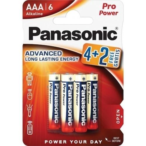Baterii LR03PPG/6BP 4+2 Pro Power Alkaline AAA, 6 buc, Panasonic