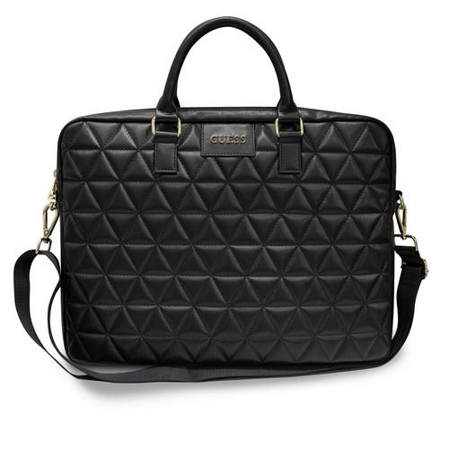 Geanta de umar Guess Quilted Collection pentru Laptop 15inch, Matlasata, GUCB15QLBK (Negru)