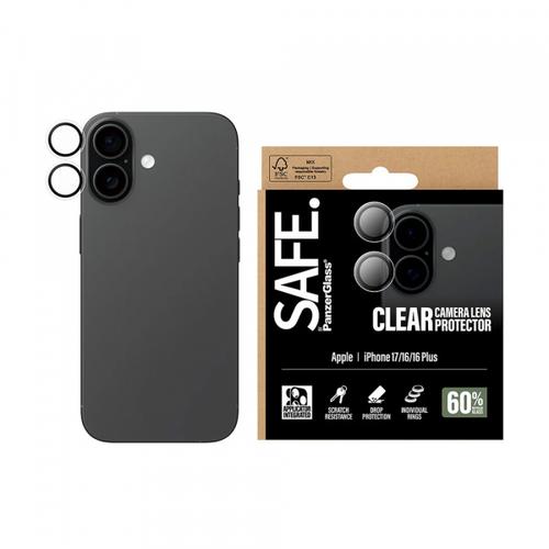 Folie de protectie Camera Spate PanzerGlass Safe. pentru Apple iPhone 17 / 16 Plus / 16, Sticla Securizata