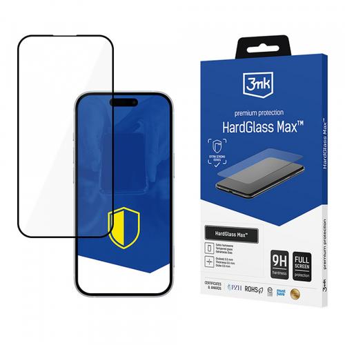 Folie de protectie Ecran 3MK HardGlass Max pentru Apple iPhone 17 Pro, Sticla Securizata, Full Glue