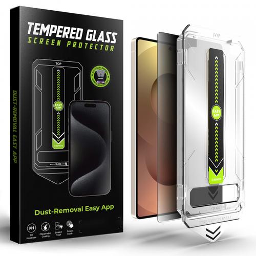Folie de protectie Ecran Privacy Techsuit TitanGlass CrystalHD pentru Samsung Galaxy S25 Ultra S938, Sticla Securizata, Full Glue