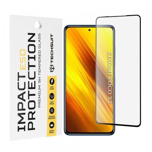 Folie de protectie Ecran Techsuit pentru Xiaomi Poco X3 Pro / X3 NFC / X3, Sticla Securizata, Full Glue