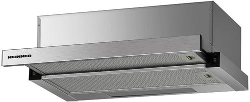 Hota telescopica Heinner HTCH-F400IX, Putere de absorbtie: 358.4 m3/h, 2 trepte de putere (Inox)