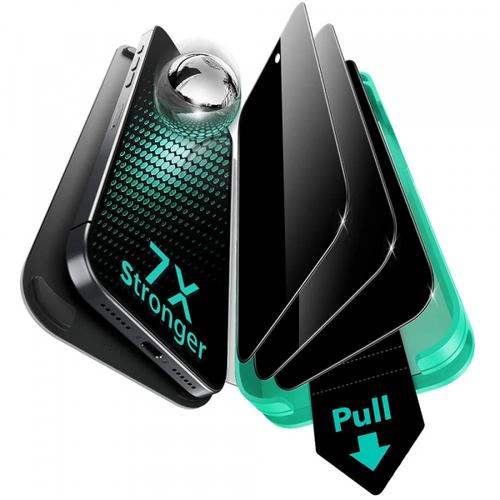 Folie de protectie Ecran Privacy ESR Armorite UltraFit pentru Apple iPhone Air, Sticla Securizata, Full Glue, Set 3 bucati