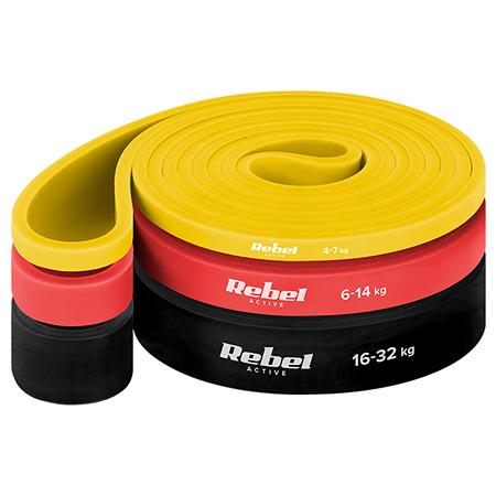 Set 3 Benzi Elastice Rebel Active RBA-3001-S3, Power Band, 4-32 Kg