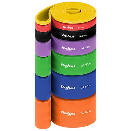 Set 7 Benzi Elastice Rebel Active RBA-3001-S7, Power Band, 4-82 Kg