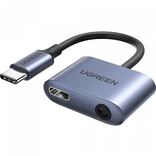 Adaptor audio UGREEN CM231 USB-C - 3.5mm / USB-C (Gri)