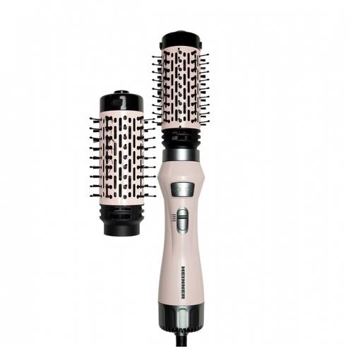 Perie rotativa Heinner HAB-R12RDC-PNK2, 1200 W, 2 trepte putere, Invelis ceramic, Motor DC (Roz/Gri)