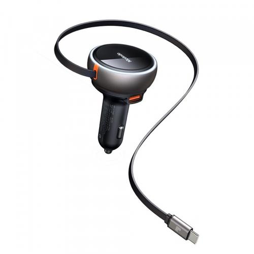 Incarcator auto McDodo CC-4850, 80W, 3A, 1 x USB-A - 1 x USB-C (Negru)