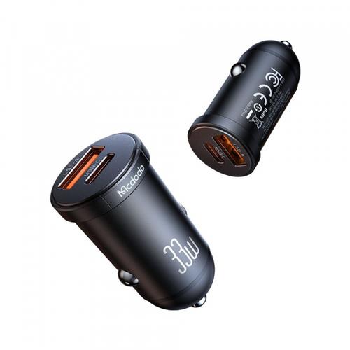 Incarcator auto McDodo CC-2320 Cool, 33W, 3A, 1 x USB-A - 1 x USB-C (Negru)