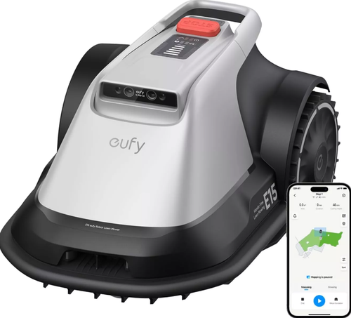 Robot de tuns gazon eufy E15, inaltime taiere 25-76 mm, 150-270mp, Wi-Fi