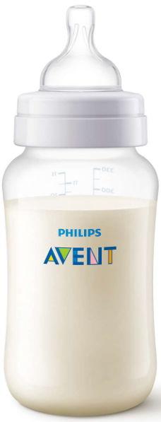 Biberon anti-colici Philips Avent SCF816/17, Tetina cu debit mediu, 330 ml (Alb)